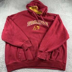 USC Trojans‎ Hoodie Mens 2x Red Embroidered Spell Out University Southern Cali